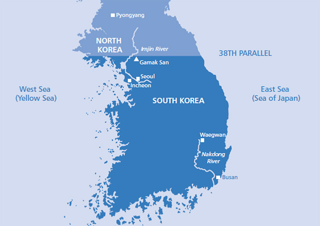 Korean war map