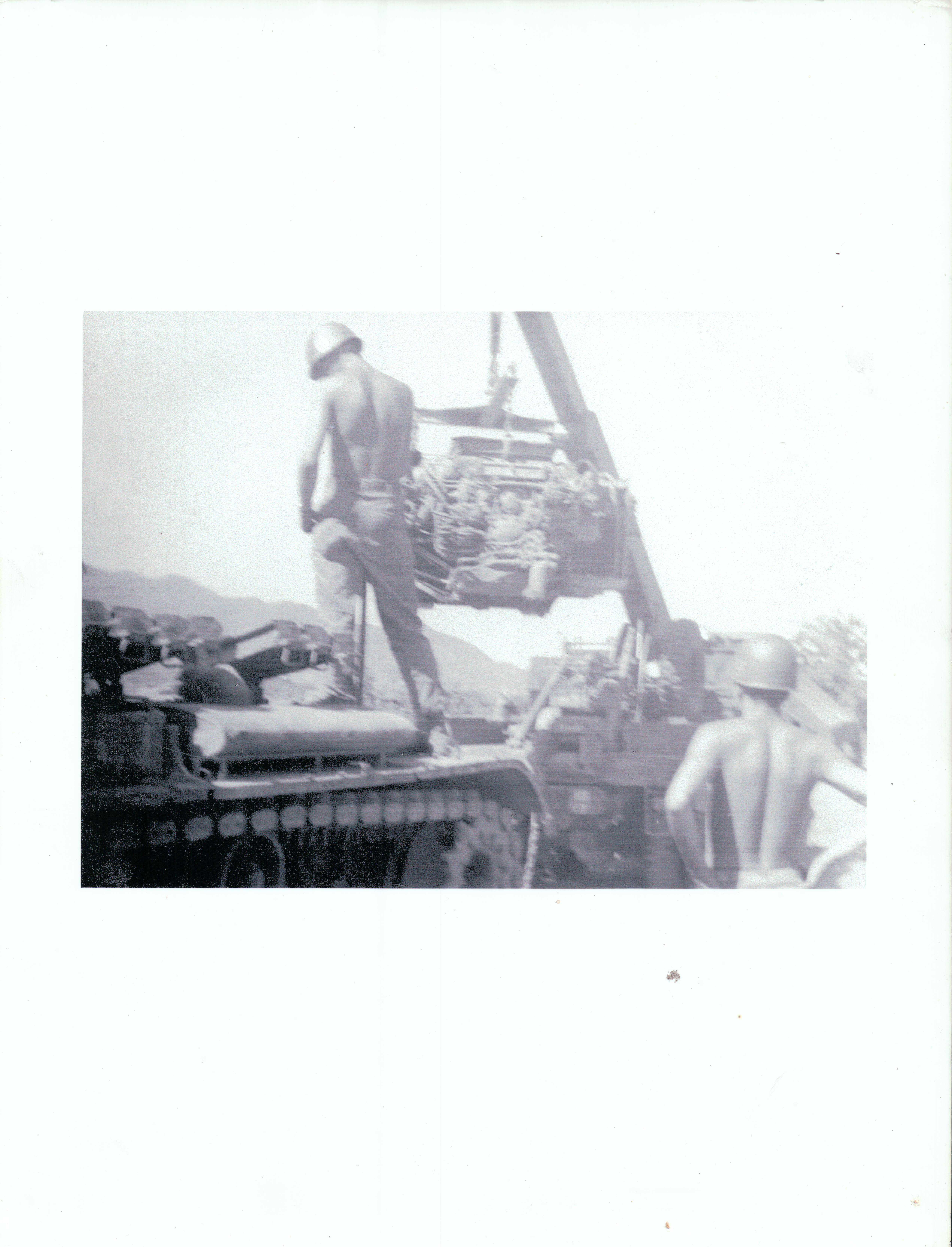 George Bruzgis Working on a Tank in Korea