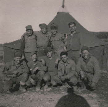 Fran Ezzo and his friends in military base