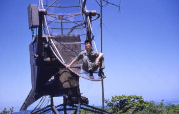 Bert Crowson sitting on CPS-5 radar