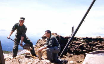 Bert Crowson with shovel and friedman