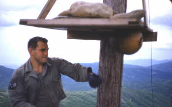 Soldier being boxing with the pole