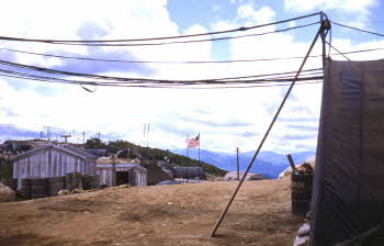 View of detachment and U.S. national flag