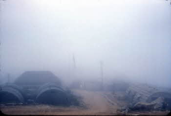 View of detachment covered with fog