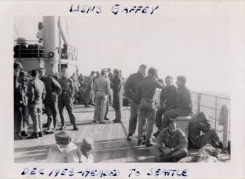 Soldiers on board US Navy's Gaffey, heading to Seattle