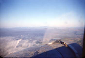 In flight from Seoul to K-18