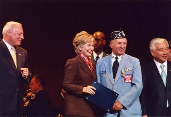 Anthony Vaquero and Senator Clinton