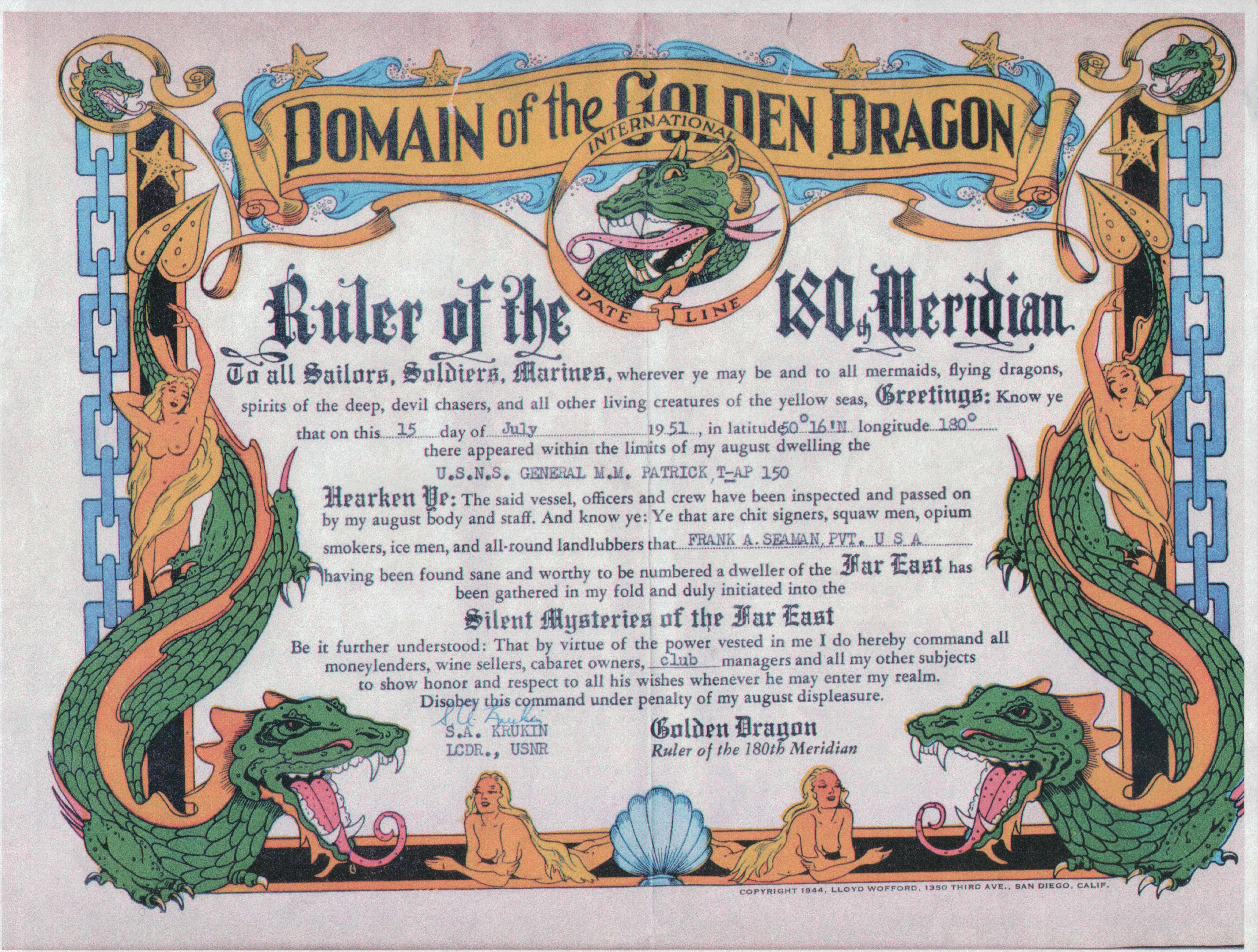 Domain of the Golden Dragon Certificate