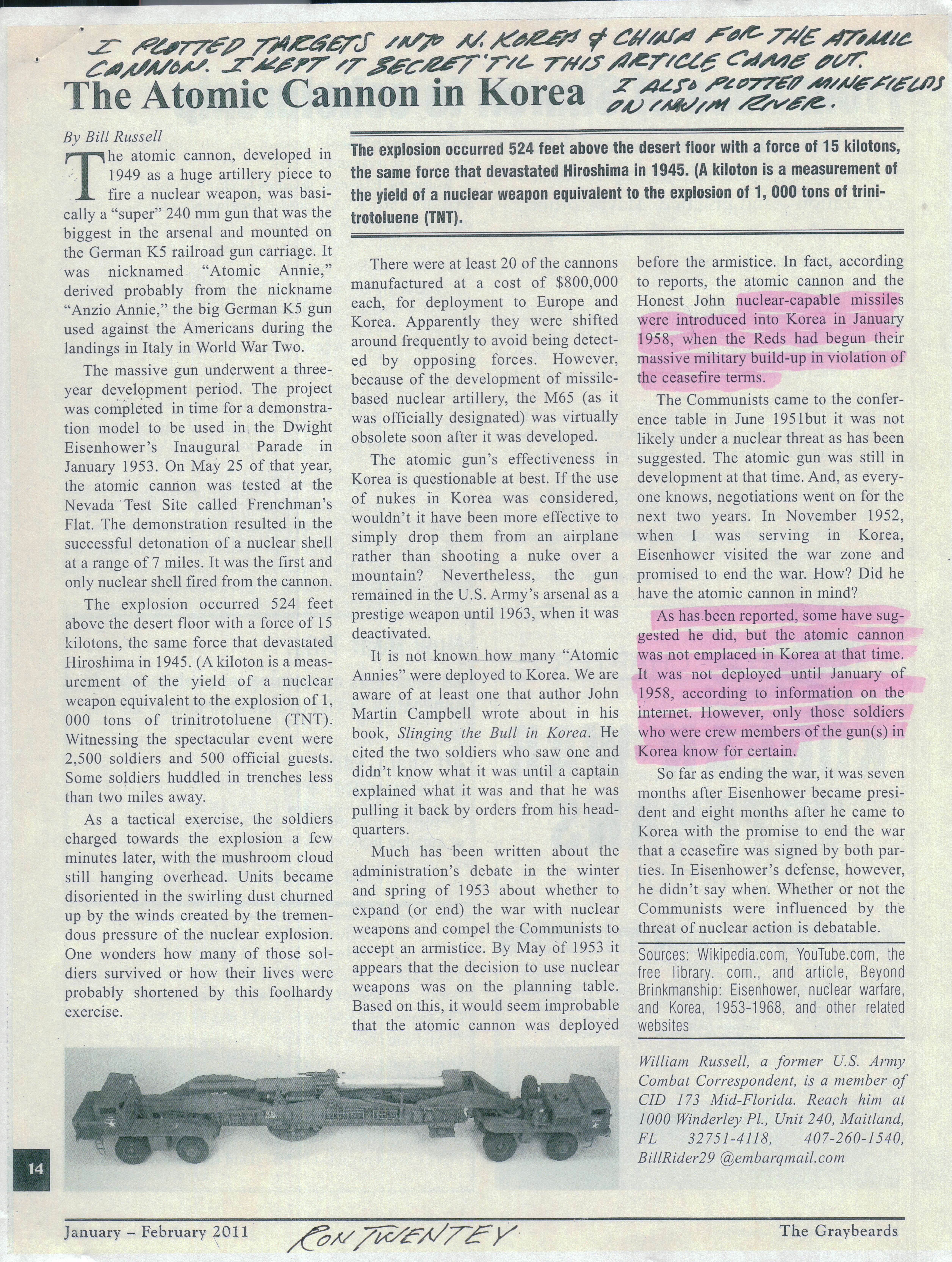 The Atomic Cannon in Korea (1)