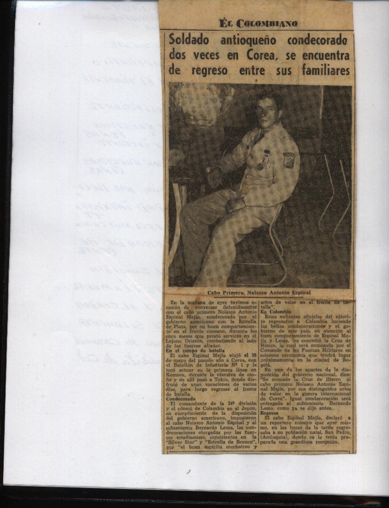 Colombian Newspaper Report 