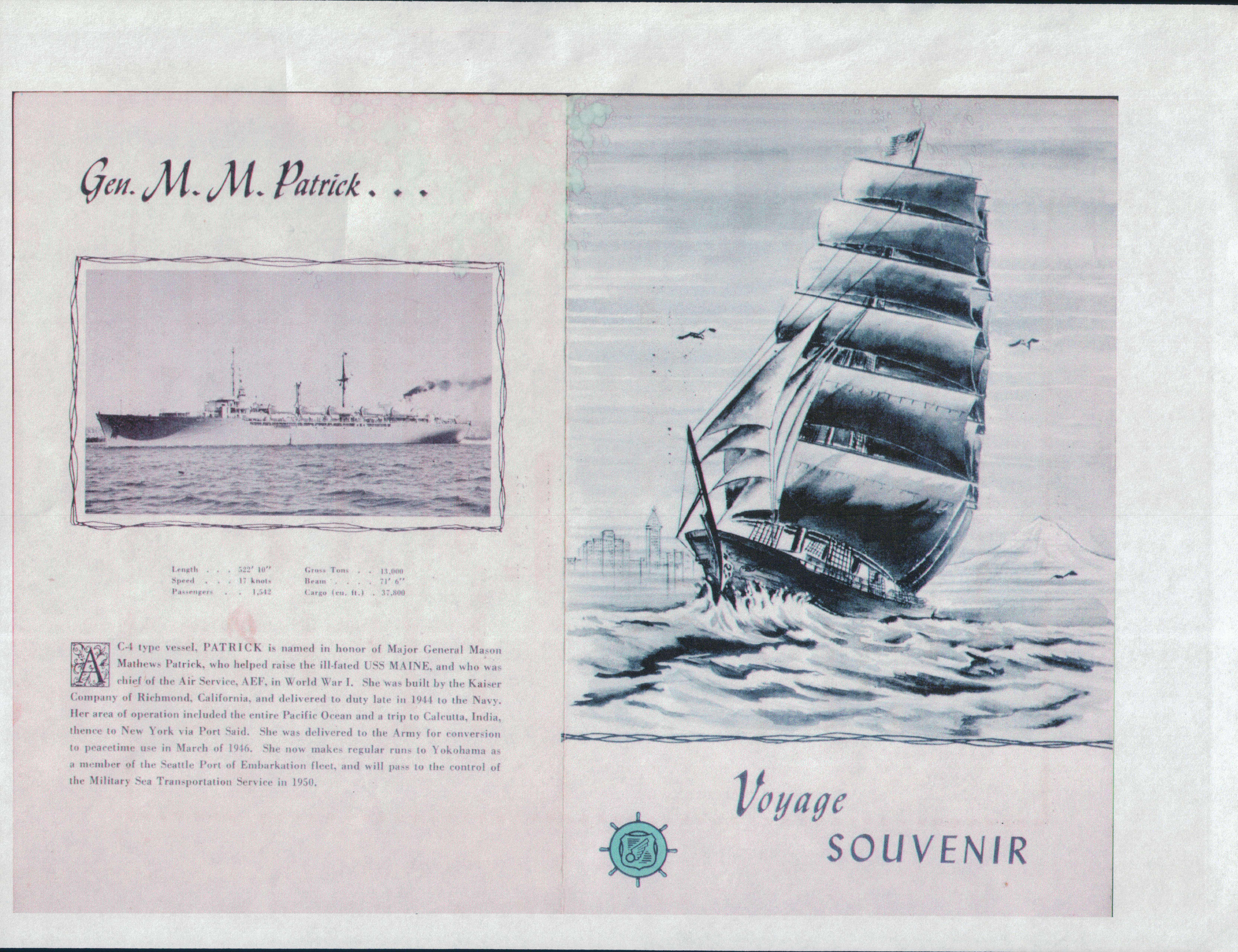 Voyage Souvenir Pamphlet