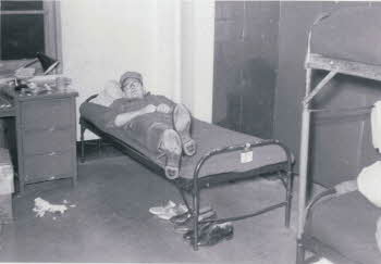 Edward Grala in his bed	