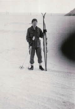Edward Grala and a pair of skis	