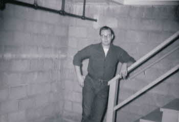 Edward Grala in basement	