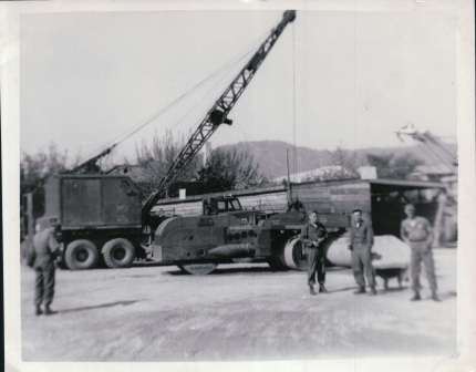 Soldiers and crane	