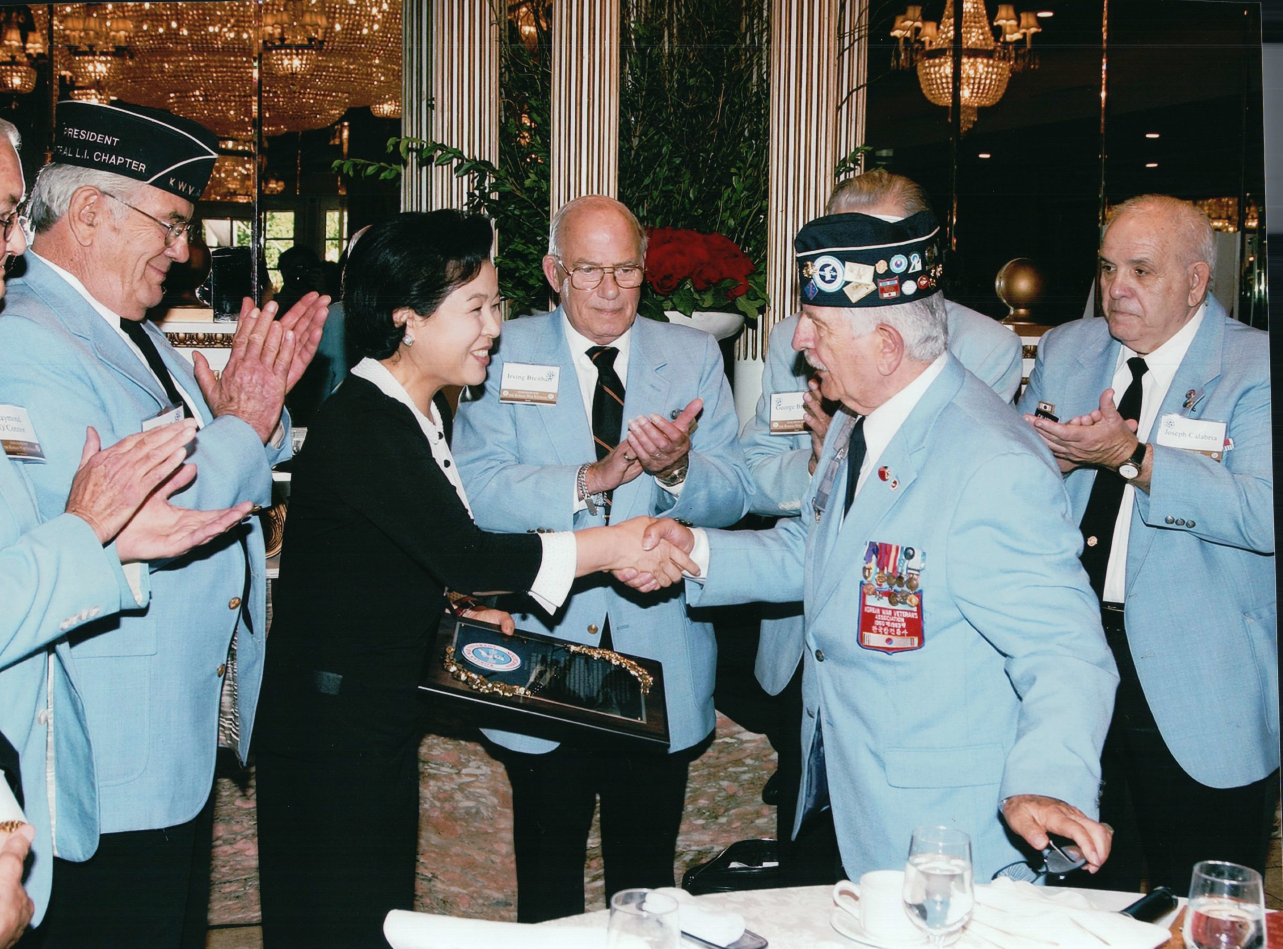 Sal and fellow Korean War Vets with First Lady of Korea 
