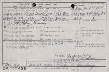 Application for Identification Card