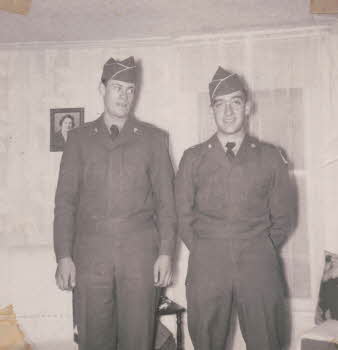 Victor Spaulding and His Friend in Uniform 