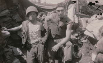 With Korean Soldier Wearing Helmet