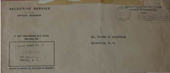 Envelope - Order to Report for Armed Forces Physical Examination