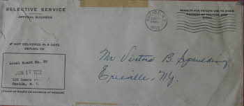 Envelope - Certificate of Acceptability for Victor Spaulding 