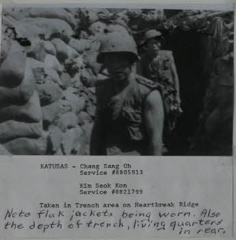 KATUSAS - Taken in Trench Area on Heartbreak Ridge