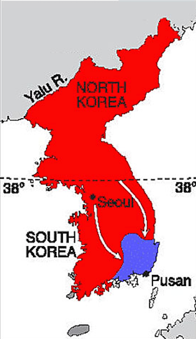 Korean War Map - 09/14/1950