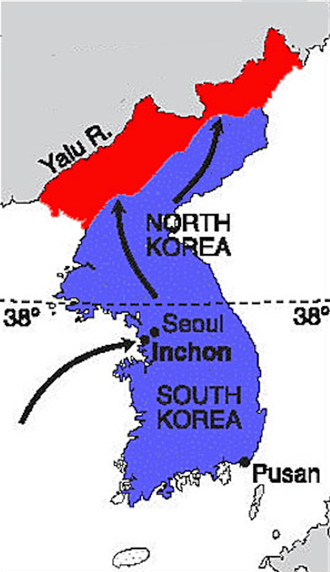 Korean War Map - 11/25/1950
