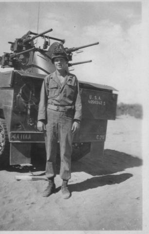 Soldier with Half-Track and Machine Guns