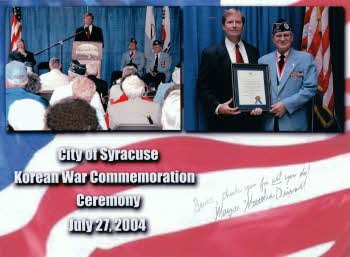 Korean War Commemoration Ceremony by the city of Syracuse