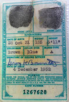 Identification Card (back)