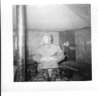 Soldier in tent