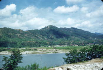 View of river and mountain at Inje