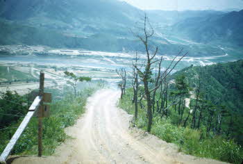 View of road to military base