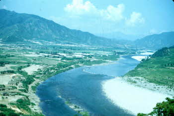 View of river and mountain