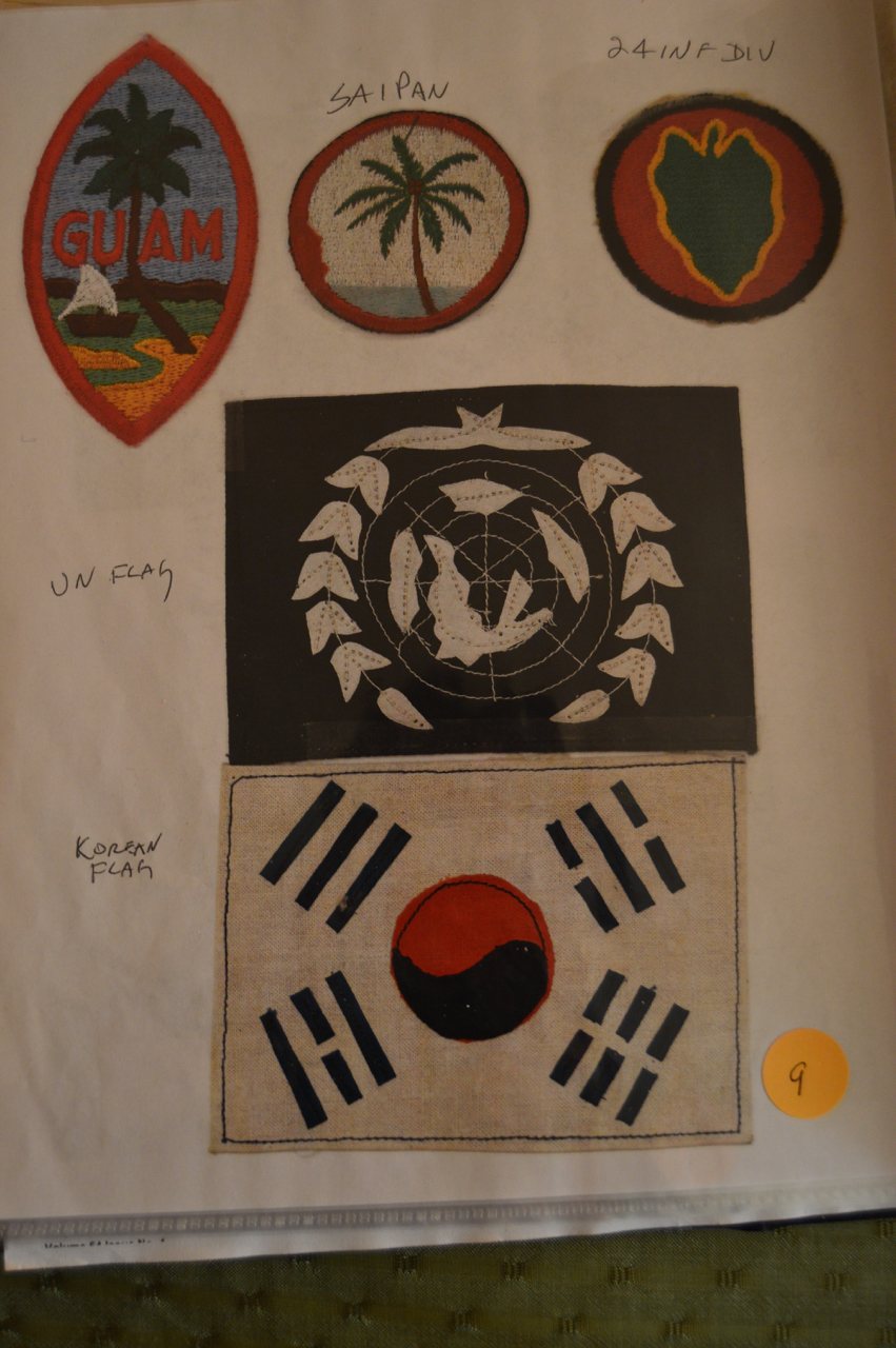 Guam, Saipan, 24 Infantry Division, UN Flag, Korean Flag Patches