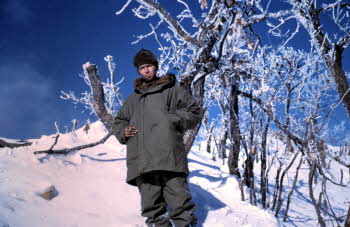 PFC (Private First Class) Peter Doyle in parka, -full winter gear