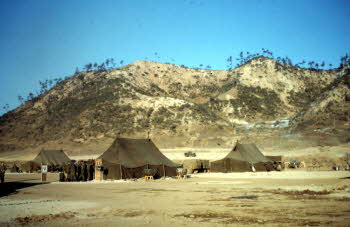 Co. D. 17th Infantry Command Post tent in center REGT.