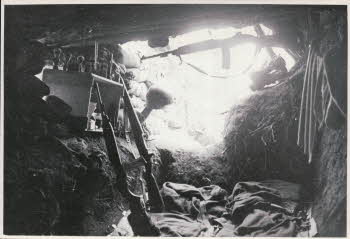 Doyle and Chamakjian were in the bunker. Four man bunker on forward slope, Co.D., 17th Infantry. Regt. Kumhwa