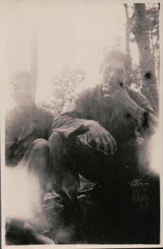 Camarillo and SGT. Maynard who had cigarette. The pic taken from supporting hill (occupied) at August 30, 1951. And gave supporting fire for 1st battalion on August 31 (the day of attack)