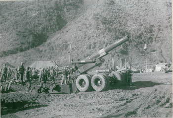 8 in. gun at the Kumhwa positions, MLR