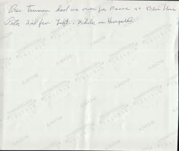 A photo of Peter Fischetti and others in uniforms (back - with handwriting)