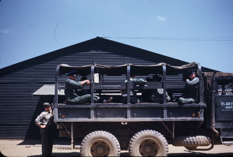 Soldiers going home in Kimpo. Taken in 1953.