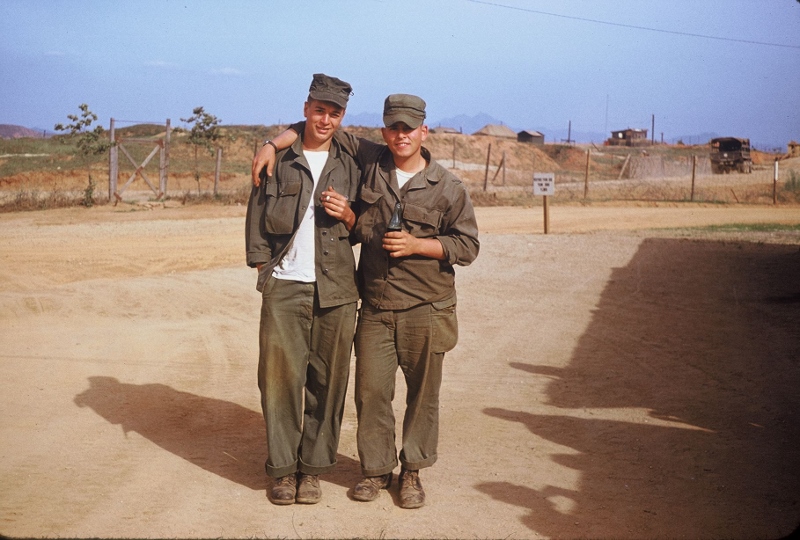 Aldridge with friend Deacon Parsons. Taken in 1953.