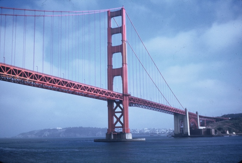 Passing by the Golden Gate on the way home. Taken in 1953.