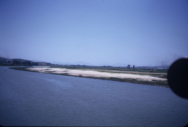 A picture of the Han River in Korea, 1953.