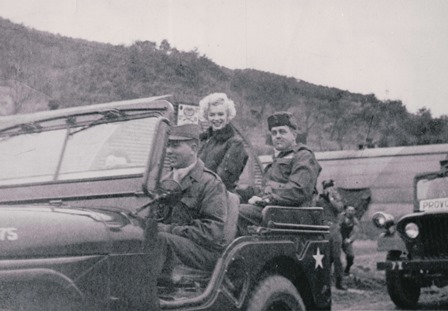 Marilyn Monroe visits the troops in Korea