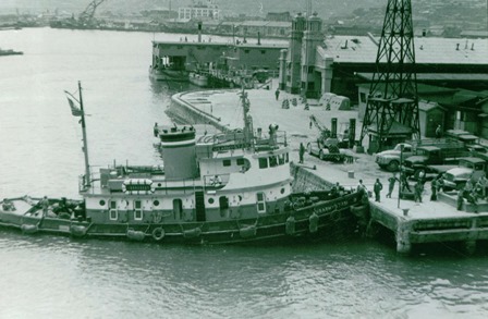 Leaving Pusan harbor, Randal troop ship