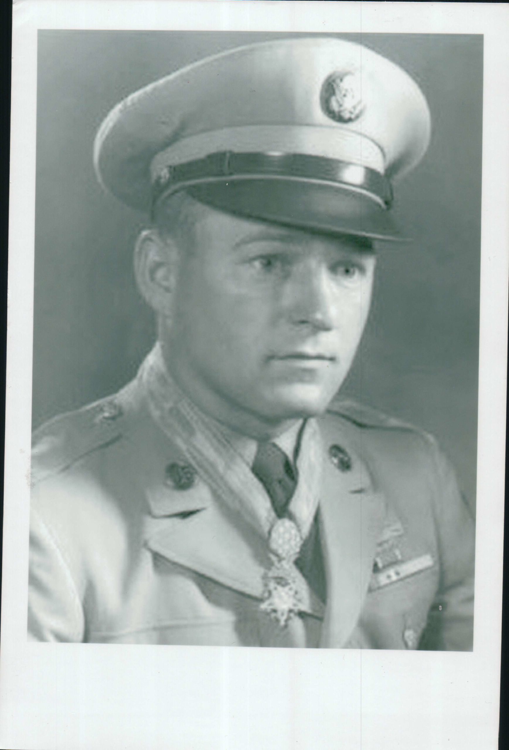 Ronald Rosser wearing the Medal of Honor. Taken in 1952.