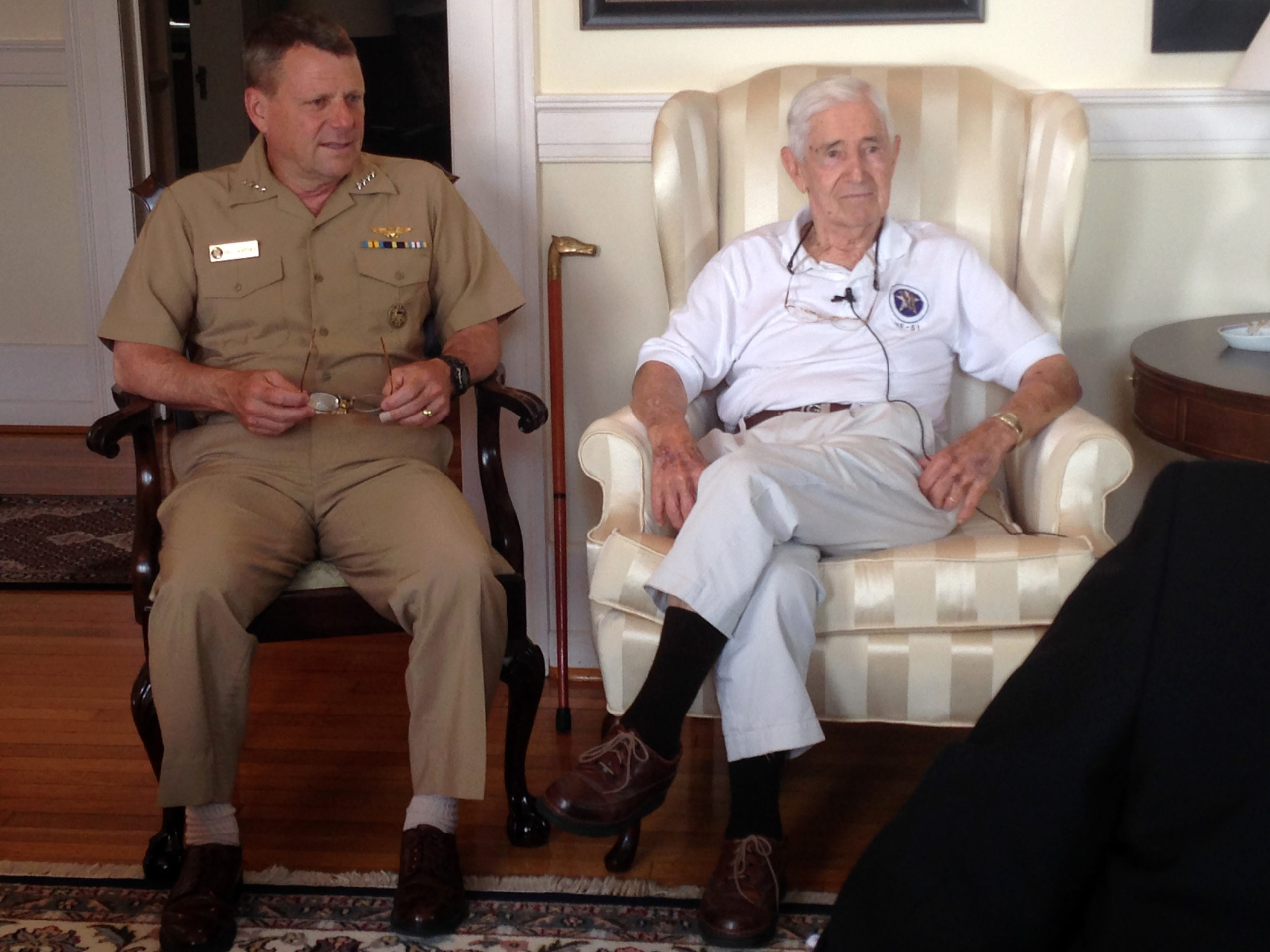 Admiral Willam Gortney and Captain William Gortney, Provided by Captain Jane Campbell, US Navy Fleet Forces, Norfolk VA on June 23, 2014
